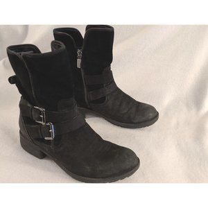 Blondo Tula Waterproof Ankle Boot Black Leather & Suede Womens 7 M